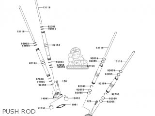 PUSH ROD - VN2000A6F VULCAN 2000 2006 USA CALIFORNIA CANADA
