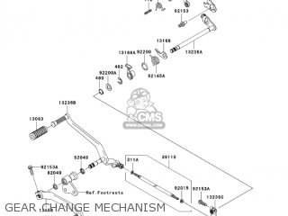 GEAR CHANGE MECHANISM - VN2000A6F VULCAN 2000 2006 USA CALIFORNIA CANADA