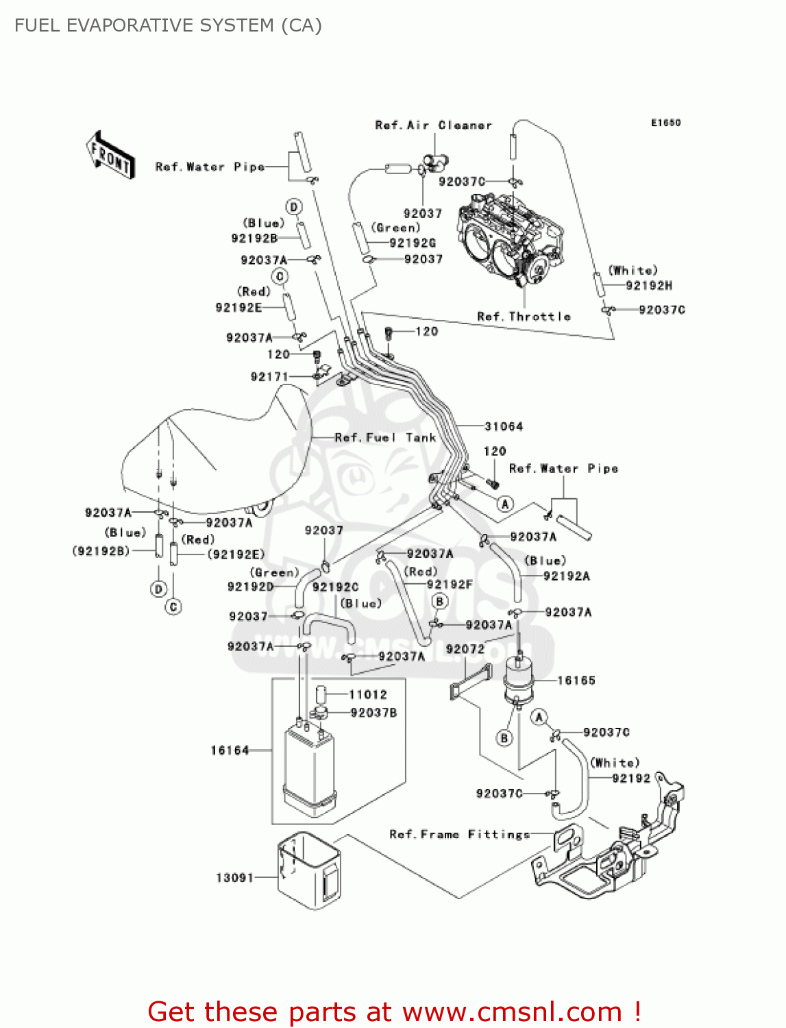 FUEL EVAPORATIVE SYSTEM (CA) VN2000A7F VULCAN 2000 2007 USA CALIFORNIA CANADA