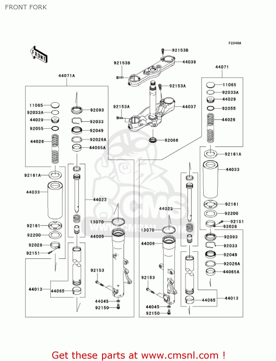 FRONT FORK VN2000A7F VULCAN 2000 2007 USA CALIFORNIA CANADA