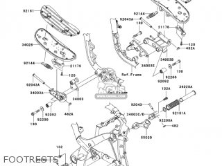 FOOTRESTS - VN2000A7F VULCAN 2000 2007 USA CALIFORNIA CANADA
