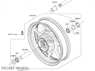 FRONT WHEEL - VN2000A7F VULCAN 2000 2007 USA CALIFORNIA CANADA