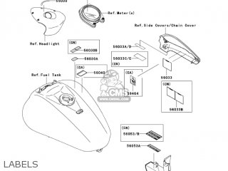 LABELS - VN2000A7F VULCAN 2000 2007 USA CALIFORNIA CANADA