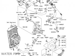 WATER PIPE - VN2000A7F VULCAN 2000 2007 USA CALIFORNIA CANADA