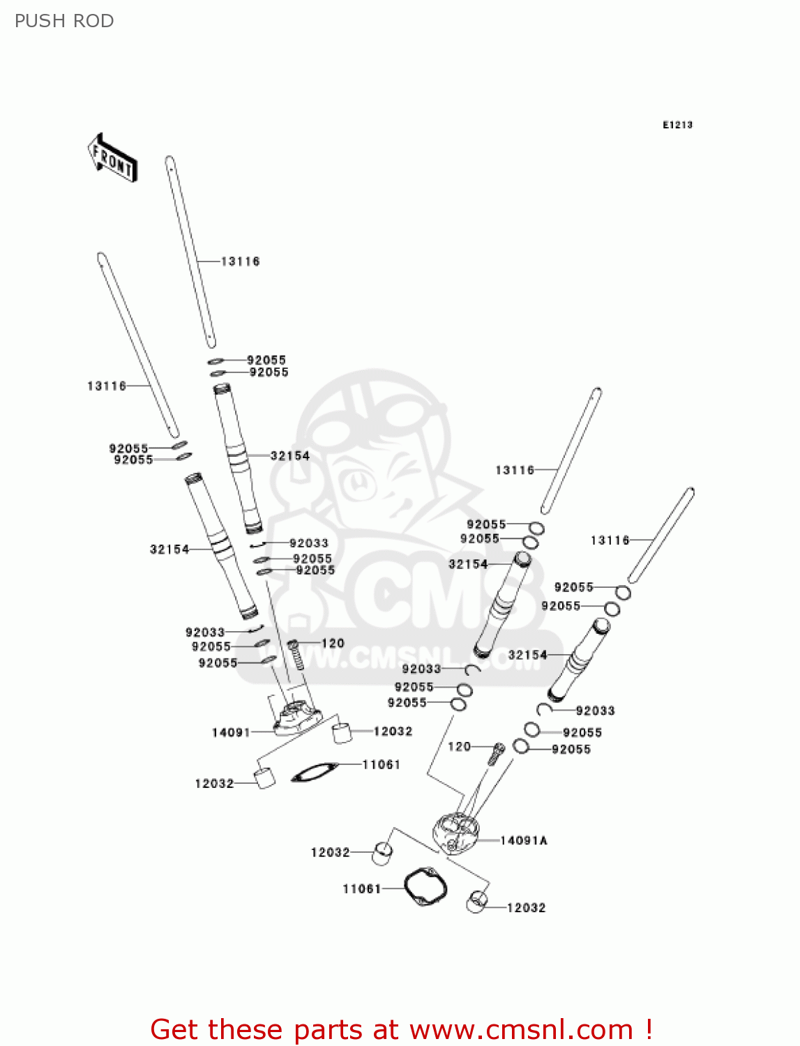 PUSH ROD VN2000D1 VULCAN 2000 LIMITED 2005 USA CALIFORNIA CANADA