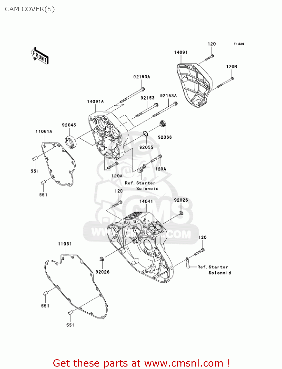CAM COVER(S) VN2000D1 VULCAN 2000 LIMITED 2005 USA CALIFORNIA CANADA