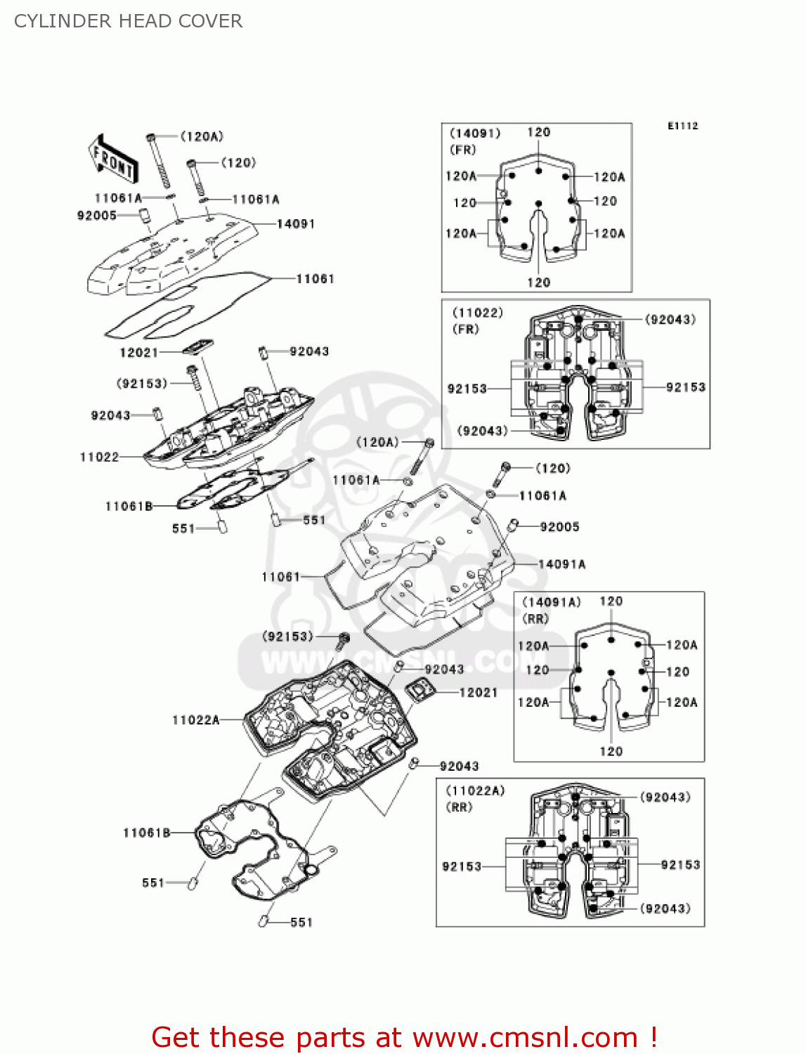 CYLINDER HEAD COVER VN2000D1 VULCAN 2000 LIMITED 2005 USA CALIFORNIA CANADA