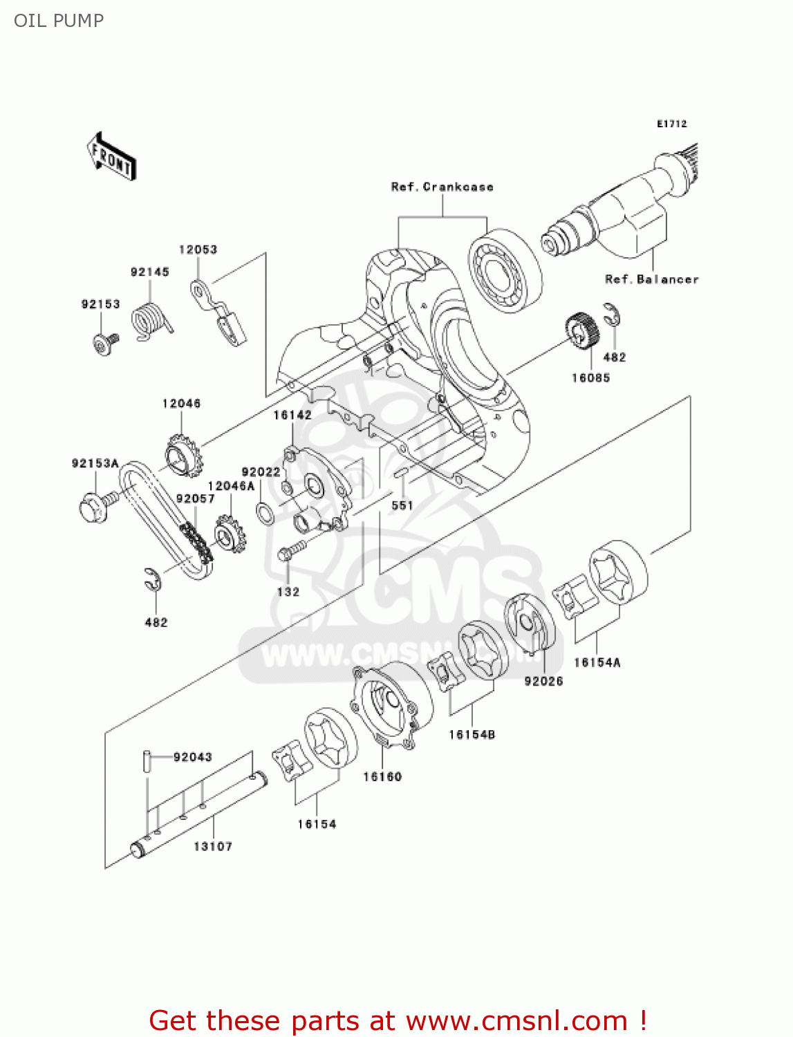 OIL PUMP VN2000D1 VULCAN 2000 LIMITED 2005 USA CALIFORNIA CANADA