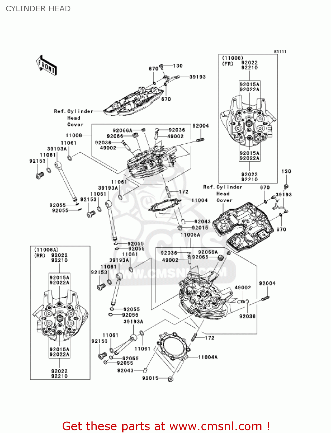CYLINDER HEAD VN2000D6F VULCAN 2000 LIMITED 2006 USA CALIFORNIA CANADA