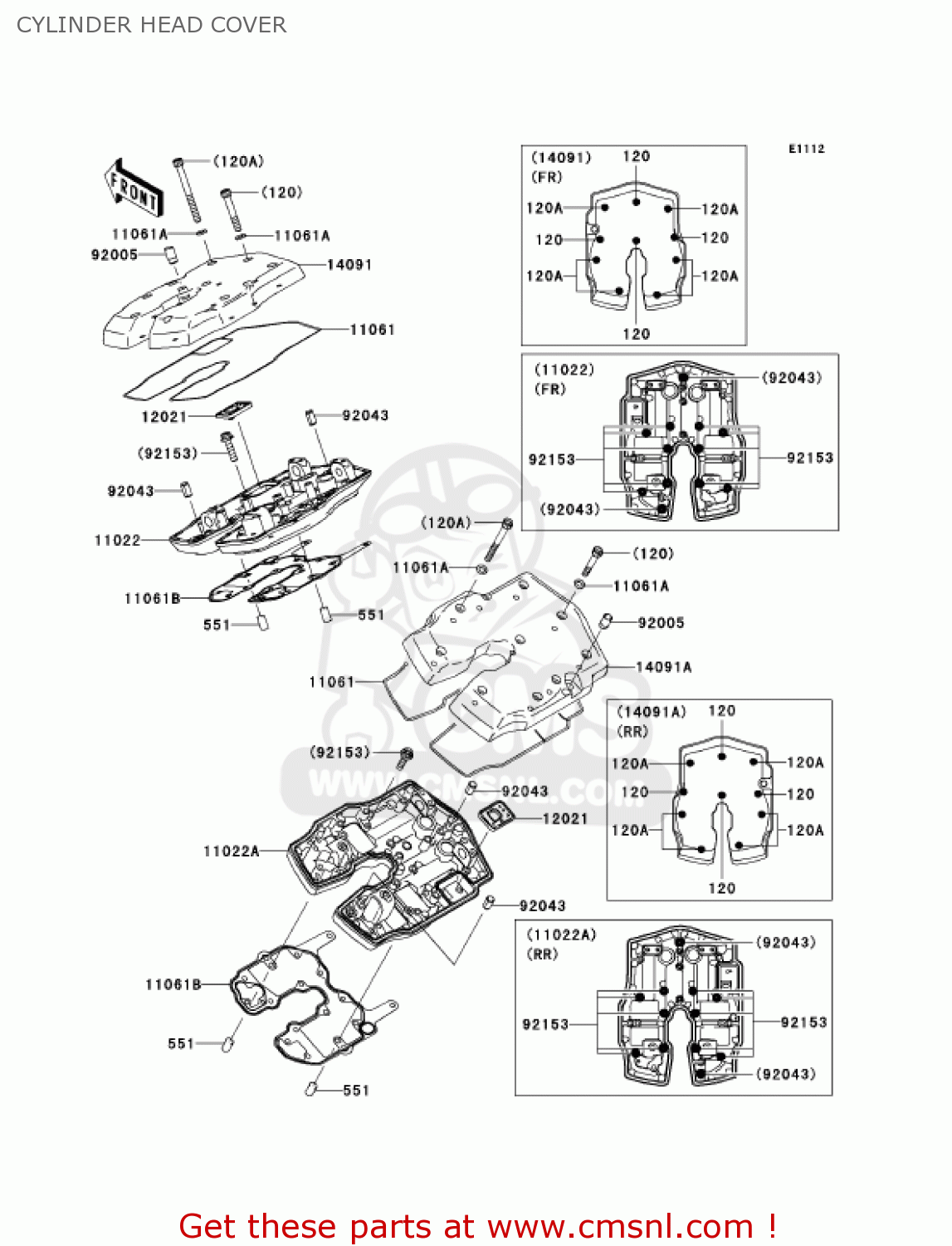 CYLINDER HEAD COVER VN2000D6F VULCAN 2000 LIMITED 2006 USA CALIFORNIA CANADA
