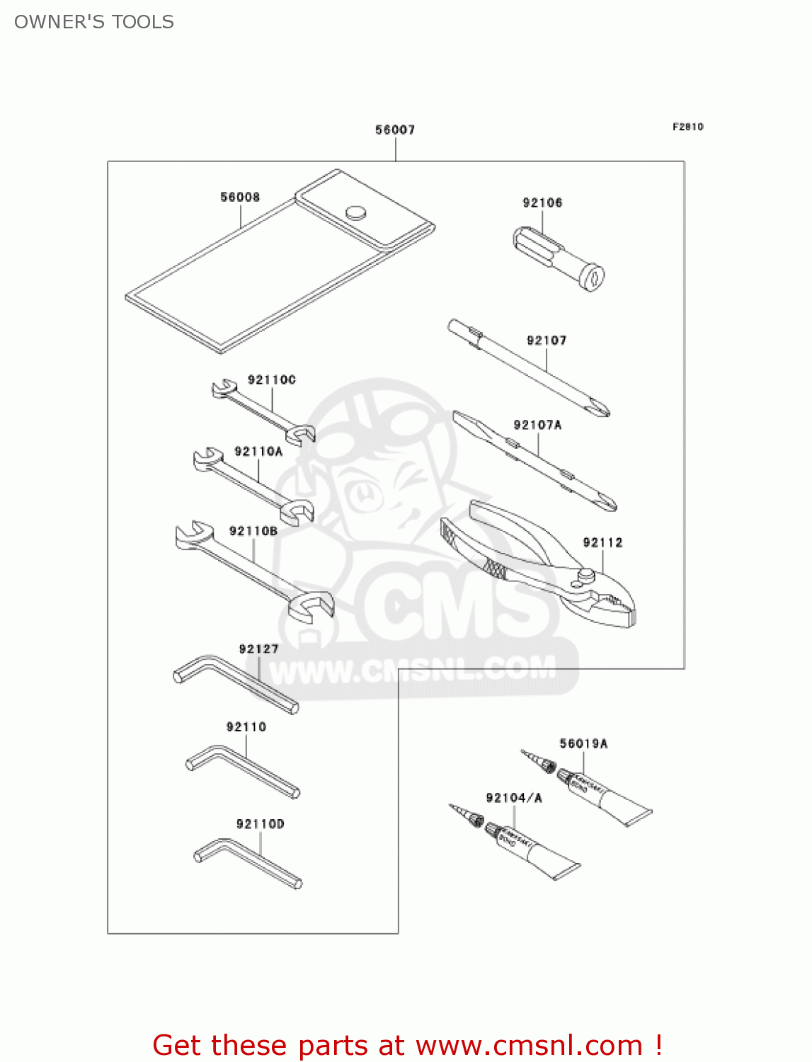 OWNER'S TOOLS VN2000D6F VULCAN 2000 LIMITED 2006 USA CALIFORNIA CANADA