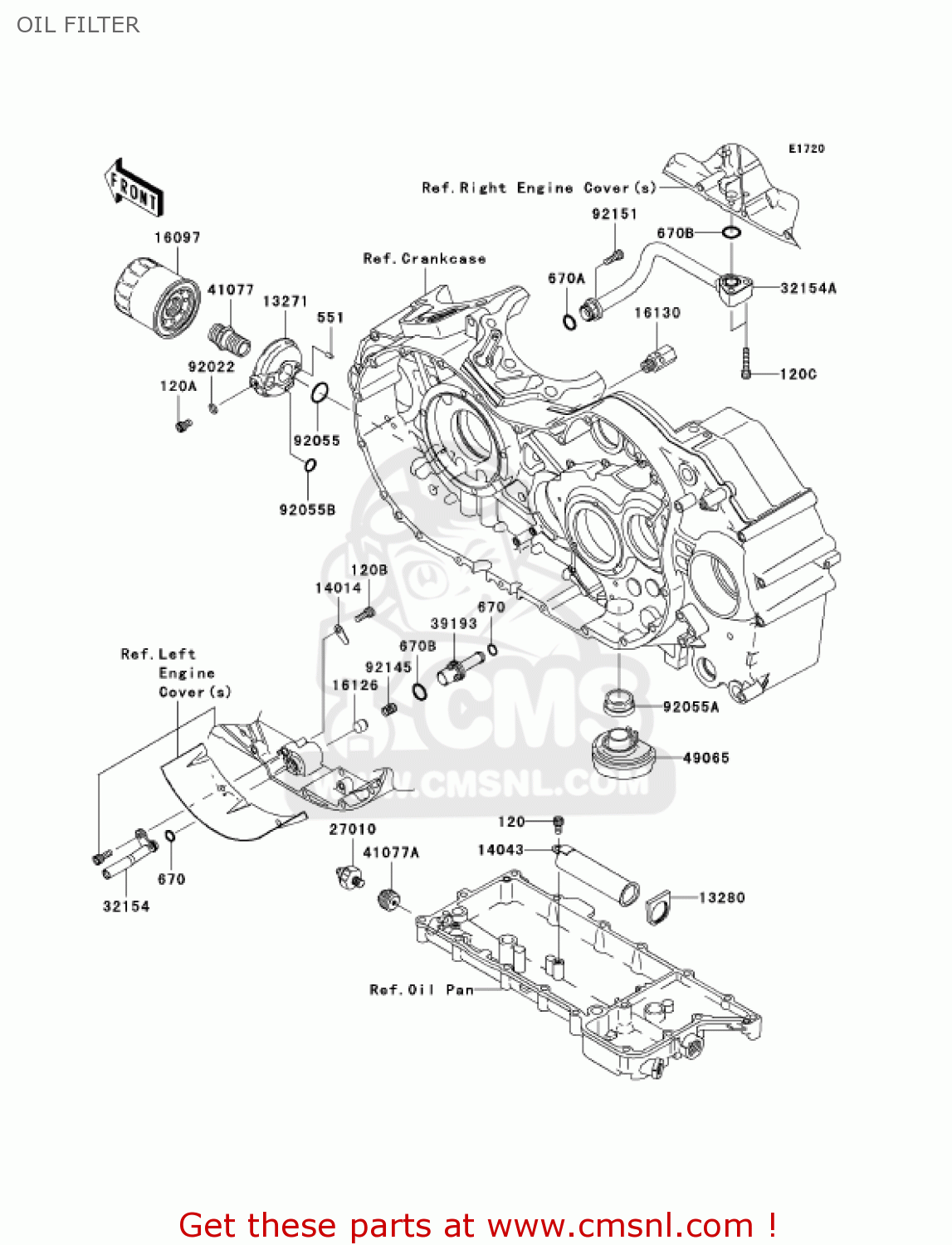 OIL FILTER VN2000D6F VULCAN 2000 LIMITED 2006 USA CALIFORNIA CANADA