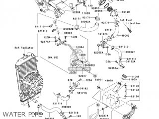 WATER PIPE - VN2000D6F VULCAN 2000 LIMITED 2006 USA CALIFORNIA CANADA