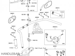 HANDLEBAR - VN2000D6F VULCAN 2000 LIMITED 2006 USA CALIFORNIA CANADA