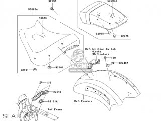 SEAT - VN2000D6F VULCAN 2000 LIMITED 2006 USA CALIFORNIA CANADA
