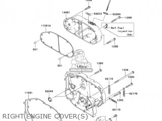 RIGHT ENGINE COVER(S) - VN2000D6F VULCAN 2000 LIMITED 2006 USA CALIFORNIA CANADA