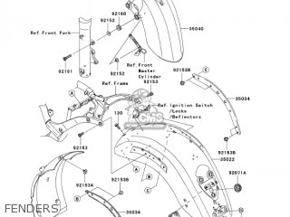 FENDERS - VN2000D6F VULCAN 2000 LIMITED 2006 USA CALIFORNIA CANADA