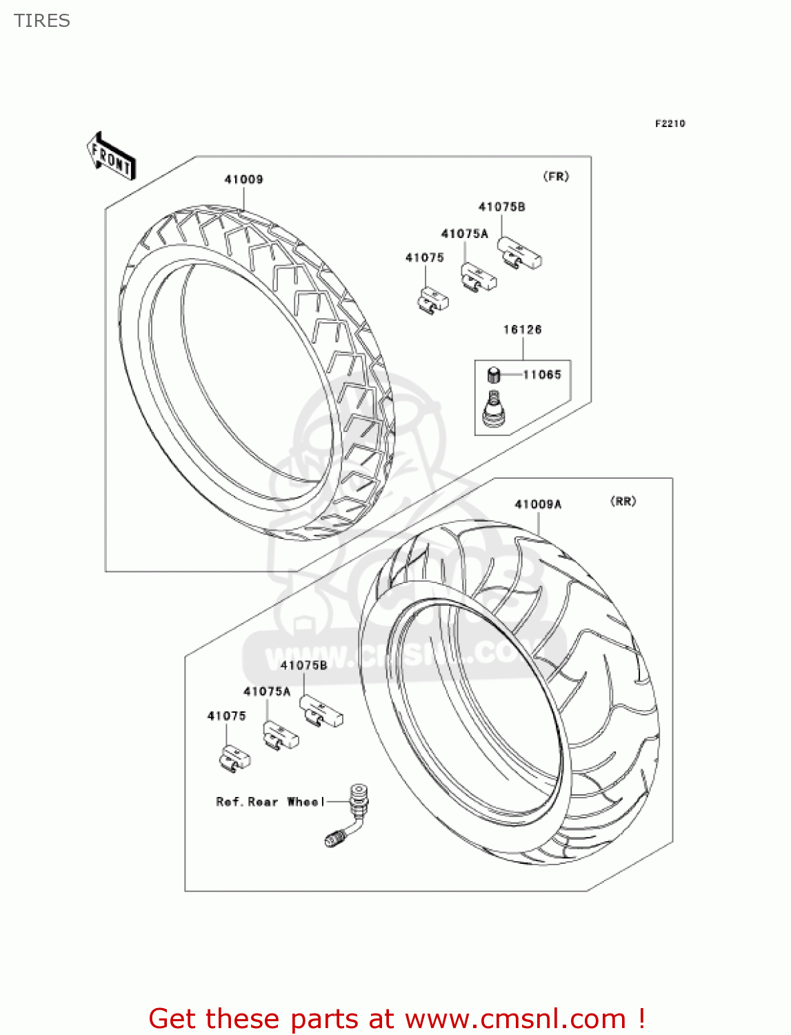 TIRES VN2000E6F VULCAN 2000 CLASSIC 2006 USA CALIFORNIA CANADA