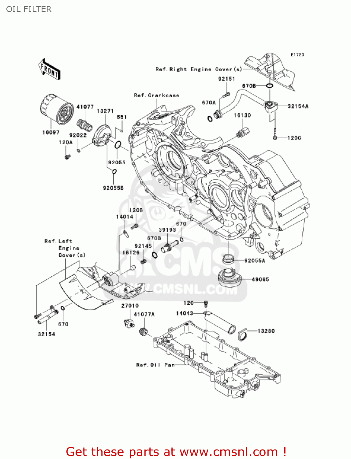 OIL FILTER VN2000E6F VULCAN 2000 CLASSIC 2006 USA CALIFORNIA CANADA
