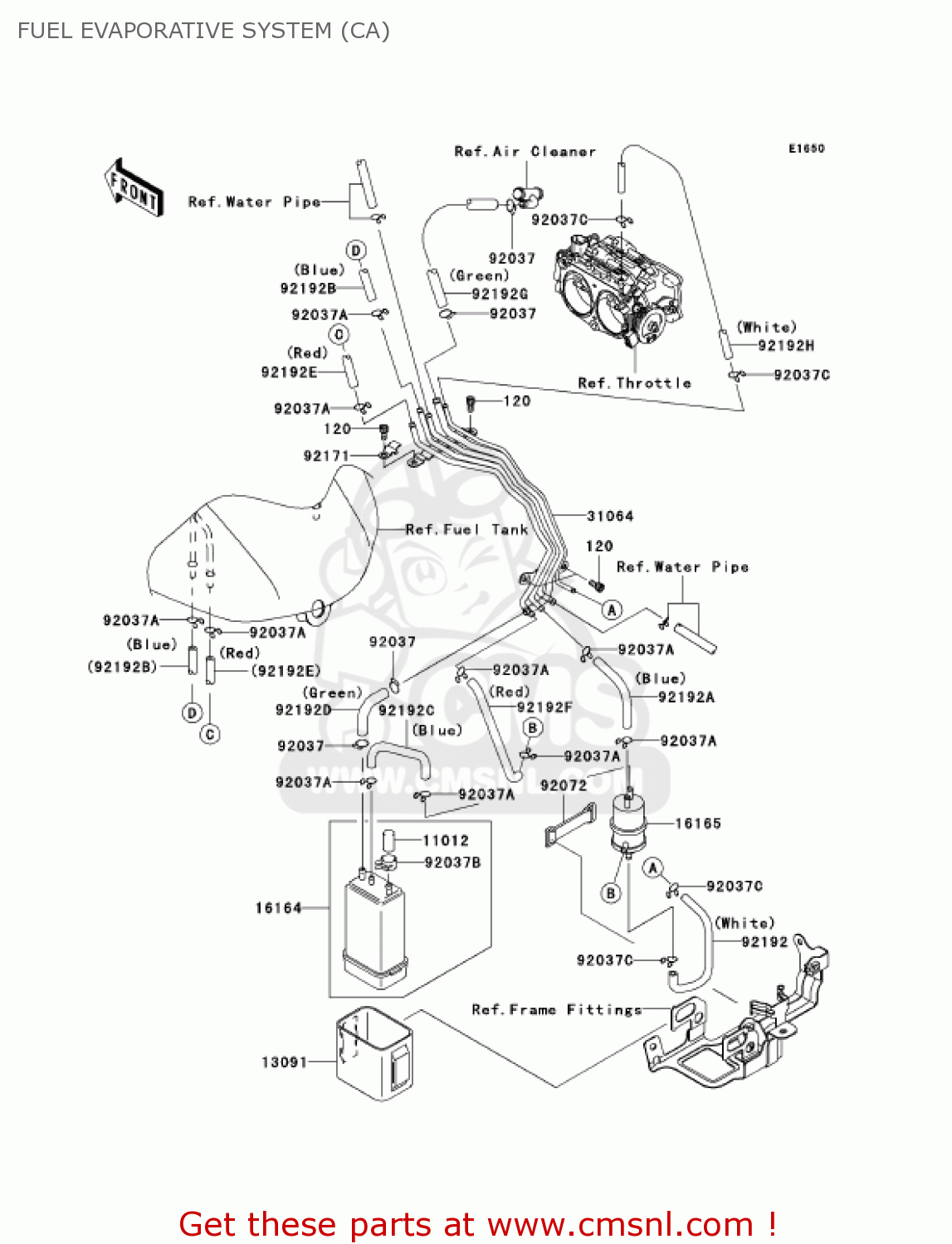 FUEL EVAPORATIVE SYSTEM (CA) VN2000E6F VULCAN 2000 CLASSIC 2006 USA CALIFORNIA CANADA