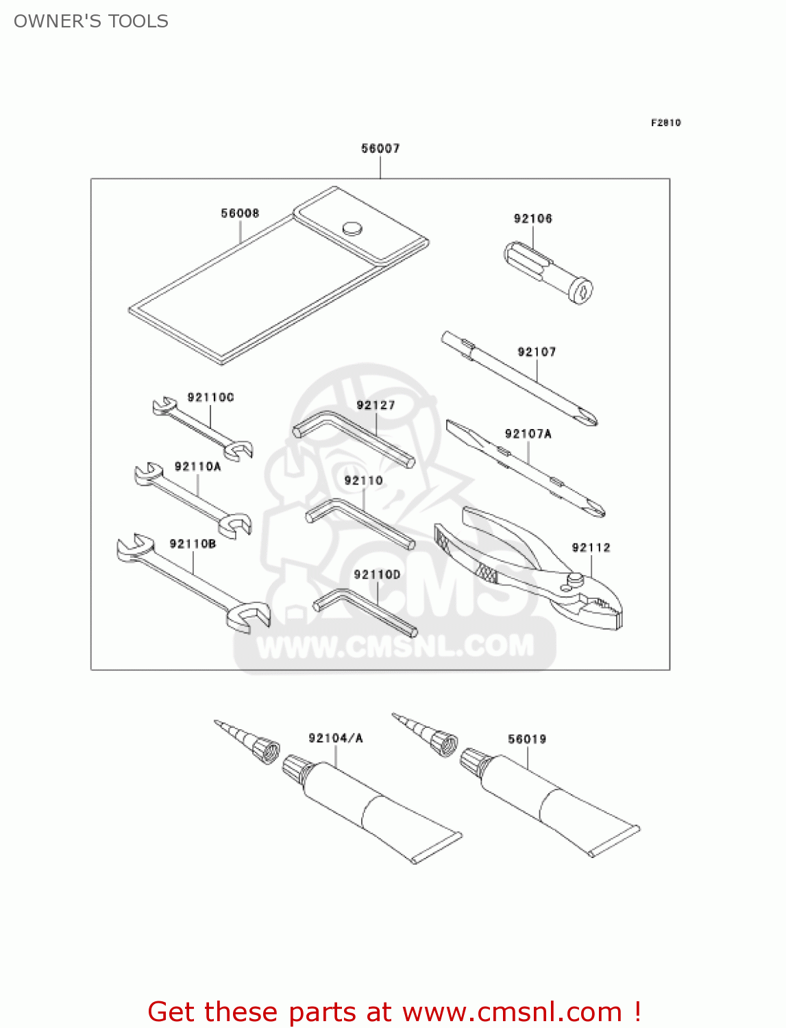 OWNER'S TOOLS VN2000E6F VULCAN 2000 CLASSIC 2006 USA CALIFORNIA CANADA