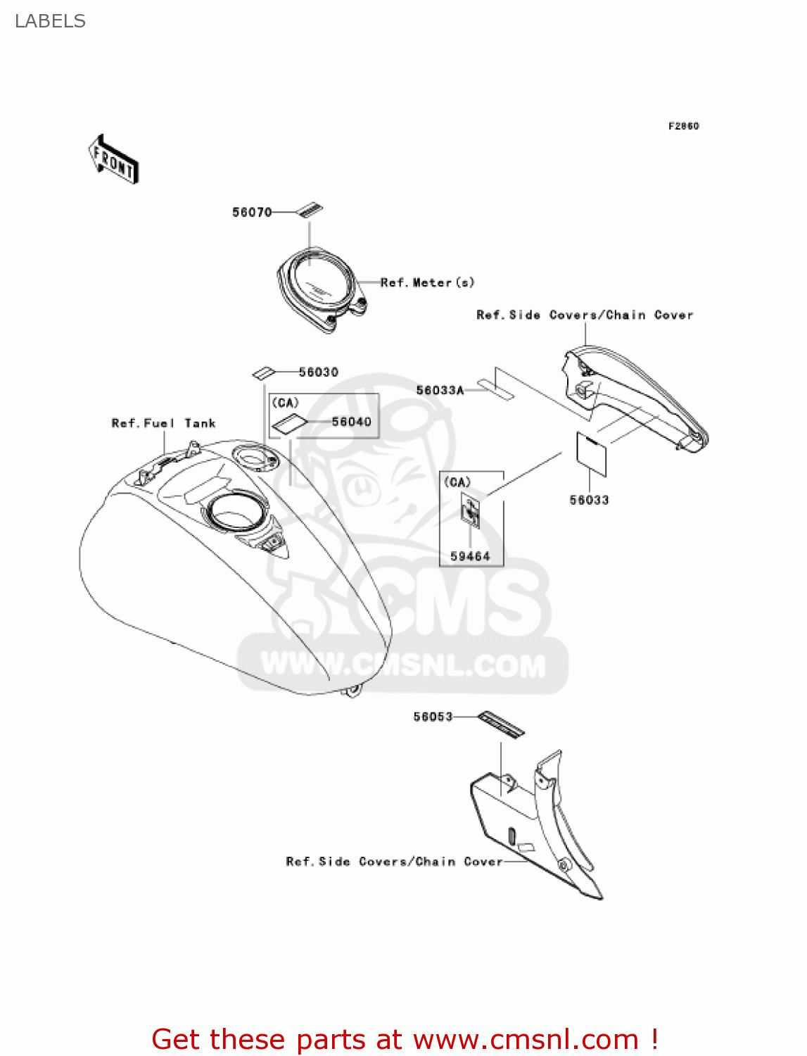 LABELS VN2000E6F VULCAN 2000 CLASSIC 2006 USA CALIFORNIA CANADA
