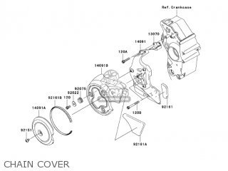 CHAIN COVER - VN2000E6F VULCAN 2000 CLASSIC 2006 USA CALIFORNIA CANADA
