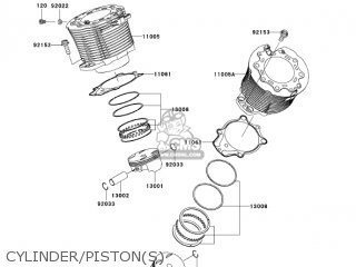 CYLINDER/PISTON(S) - VN2000E6F VULCAN 2000 CLASSIC 2006 USA CALIFORNIA CANADA