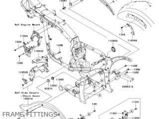 FRAME FITTINGS - VN2000E6F VULCAN 2000 CLASSIC 2006 USA CALIFORNIA CANADA
