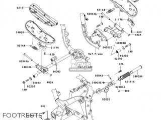 FOOTRESTS - VN2000E6F VULCAN 2000 CLASSIC 2006 USA CALIFORNIA CANADA