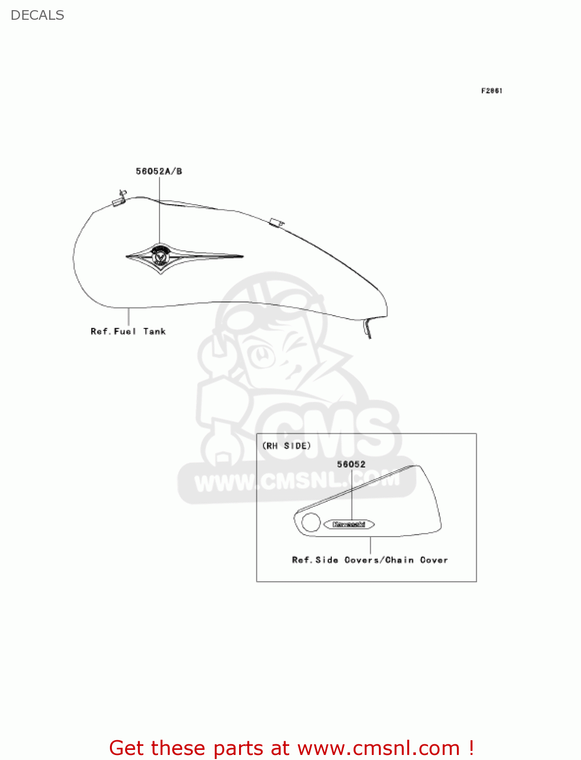 DECALS VN2000E7F VULCAN 2000 CLASSIC 2007 USA CALIFORNIA