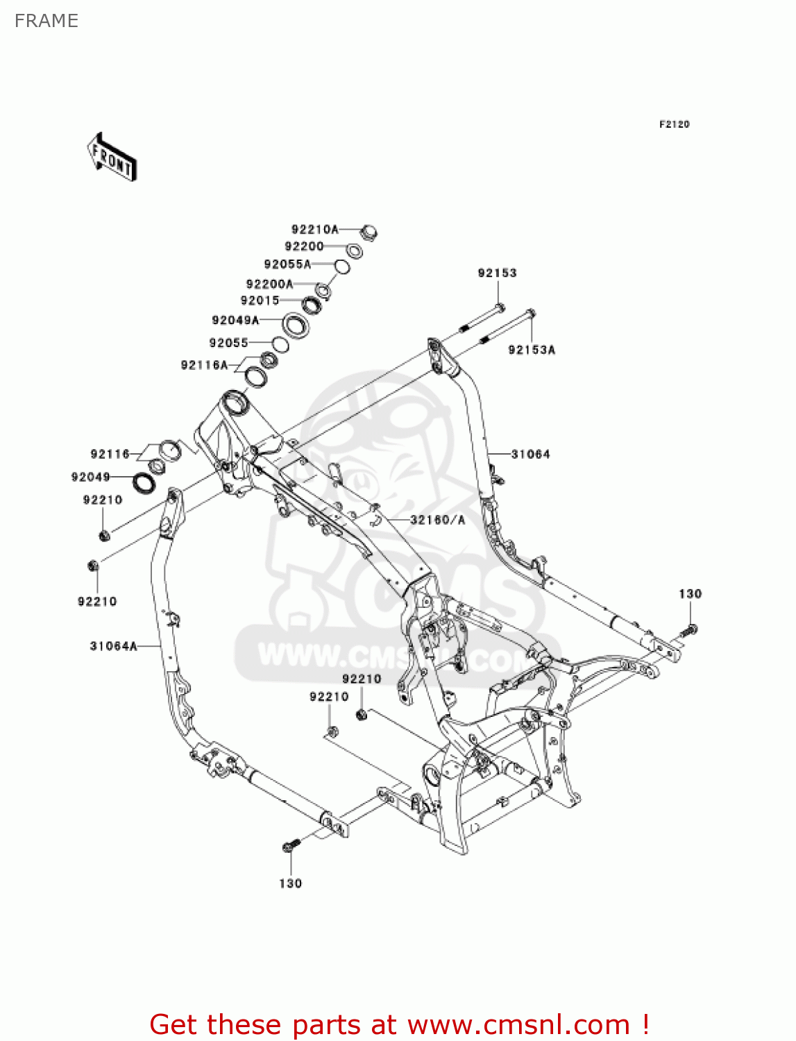 FRAME VN2000E7F VULCAN 2000 CLASSIC 2007 USA CALIFORNIA