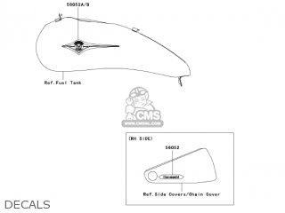 DECALS - VN2000E7F VULCAN 2000 CLASSIC 2007 USA CALIFORNIA