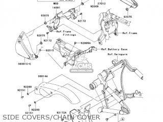 SIDE COVERS/CHAIN COVER - VN2000E7F VULCAN 2000 CLASSIC 2007 USA CALIFORNIA