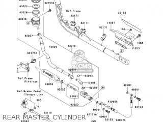 REAR MASTER CYLINDER - VN2000E7F VULCAN 2000 CLASSIC 2007 USA CALIFORNIA