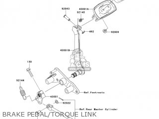 BRAKE PEDAL/TORQUE LINK - VN2000E7F VULCAN 2000 CLASSIC 2007 USA CALIFORNIA