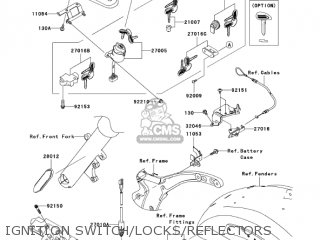 IGNITION SWITCH/LOCKS/REFLECTORS - VN2000E7F VULCAN 2000 CLASSIC 2007 USA CALIFORNIA