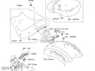 SEAT - VN2000E7F VULCAN 2000 CLASSIC 2007 USA CALIFORNIA