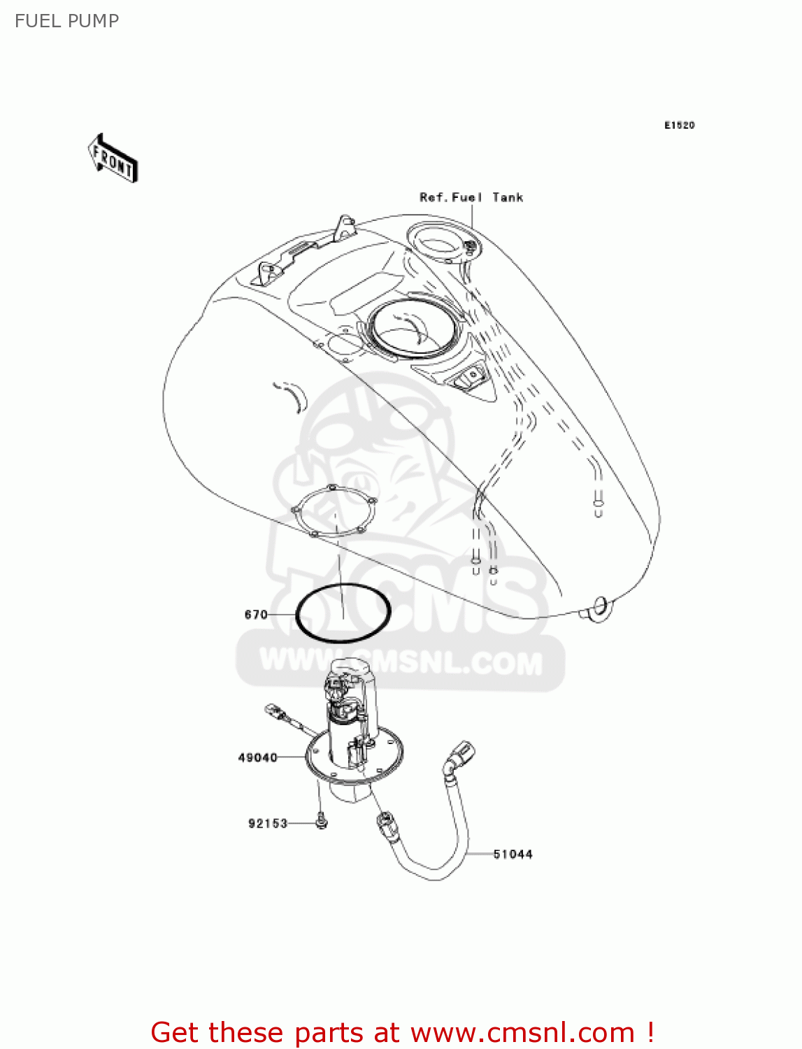 FUEL PUMP VN2000F6F VULCAN 2000 CLASSIC 2006 USA CALIFORNIA CANADA / LT