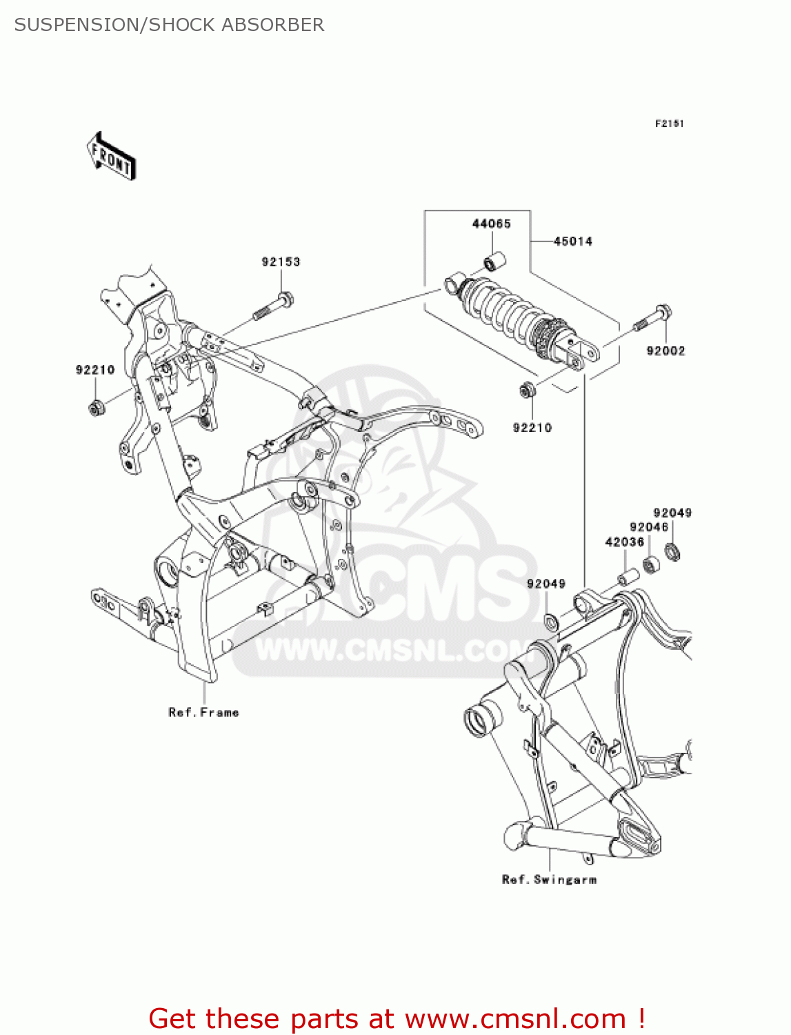 SUSPENSION/SHOCK ABSORBER VN2000F6F VULCAN 2000 CLASSIC 2006 USA CALIFORNIA CANADA / LT