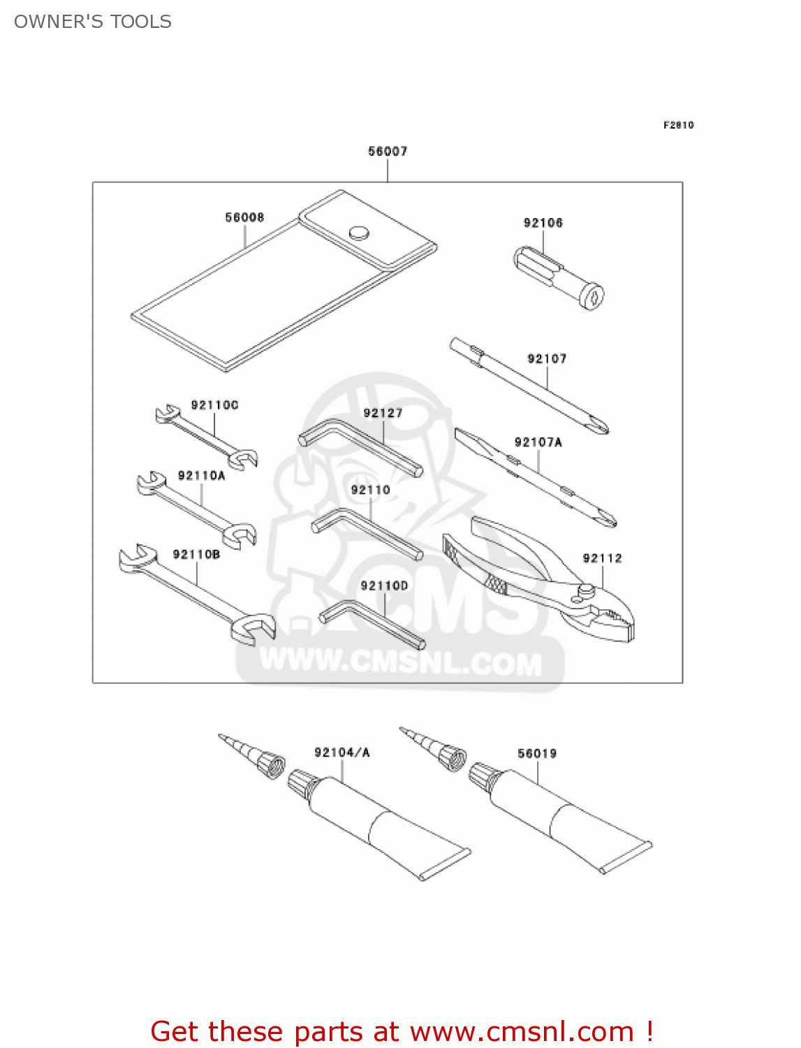 OWNER'S TOOLS VN2000F6F VULCAN 2000 CLASSIC 2006 USA CALIFORNIA CANADA / LT