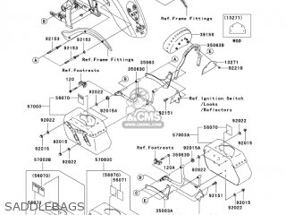 SADDLEBAGS - VN2000F6F VULCAN 2000 CLASSIC 2006 USA CALIFORNIA CANADA / LT