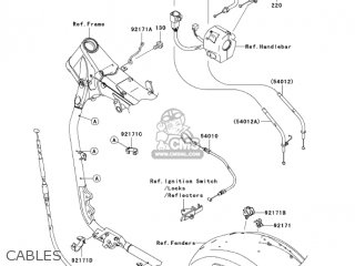 CABLES - VN2000F6F VULCAN 2000 CLASSIC 2006 USA CALIFORNIA CANADA / LT