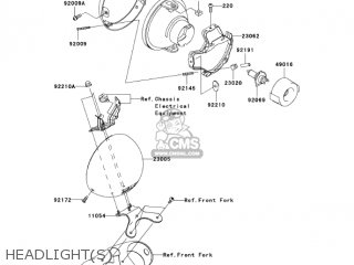 HEADLIGHT(S) - VN2000F6F VULCAN 2000 CLASSIC 2006 USA CALIFORNIA CANADA / LT