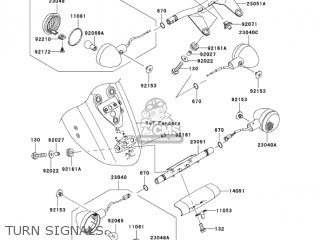 TURN SIGNALS - VN2000F6F VULCAN 2000 CLASSIC 2006 USA CALIFORNIA CANADA / LT