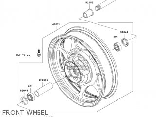 FRONT WHEEL - VN2000F6F VULCAN 2000 CLASSIC 2006 USA CALIFORNIA CANADA / LT