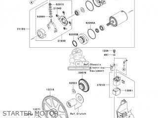 STARTER MOTOR - VN2000F6F VULCAN 2000 CLASSIC 2006 USA CALIFORNIA CANADA / LT