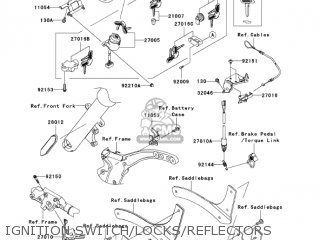 IGNITION SWITCH/LOCKS/REFLECTORS - VN2000F6F VULCAN 2000 CLASSIC 2006 USA CALIFORNIA CANADA / LT