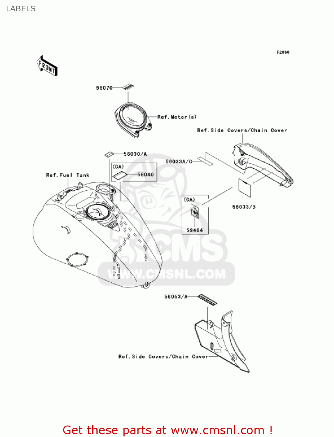 LABELS VN2000F7F VULCAN 2000 CLASSIC 2007 USA CALIFORNIA CANADA / LT
