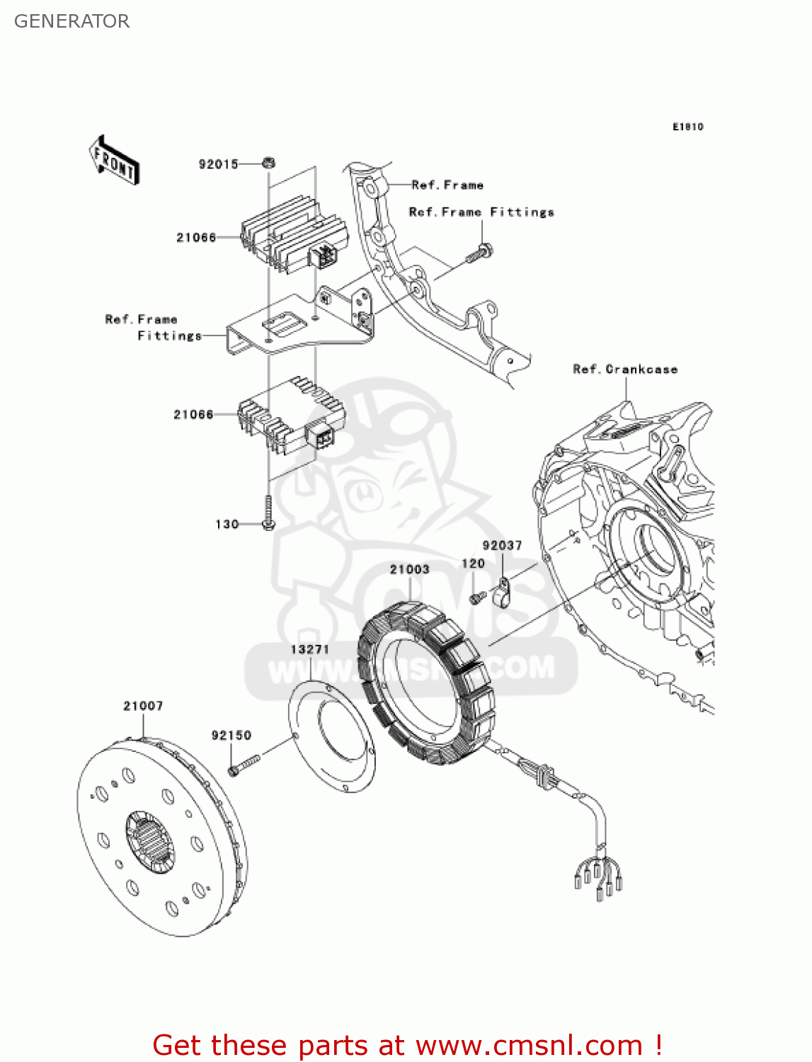 GENERATOR VN2000F7F VULCAN 2000 CLASSIC 2007 USA CALIFORNIA CANADA / LT